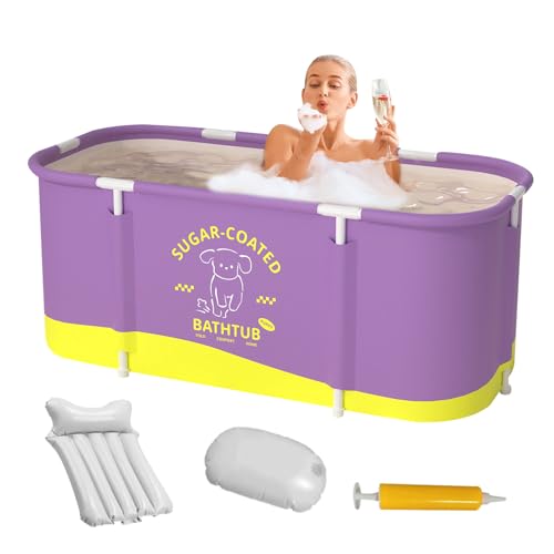 Portable Bathtub, Soaking Bathing Tub, Foldable Adult Spa Tub with Drain Plug and Support Frame, Durable Material, 45.3x23.6x19.7 Inch for Shower Stall, Hot Bath, Ice, Family Use Portable Bathtub, Soaking Bathing Tub, Foldable Adult Spa Tub with Drain Plug and Support Frame, Durable Material, 45.3x23.6x19.7 Inch for Shower Stall, Hot Bath, Ice, Family Use von Generisch