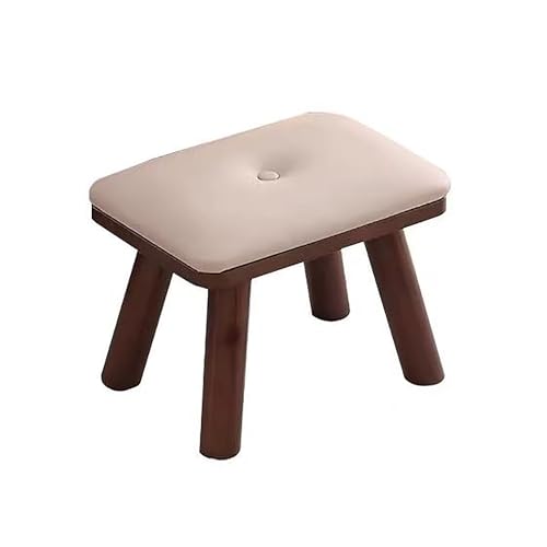 Pouf aus Massivholz, Ottomane, Fußhocker, Leder, gepolsterte kleine Bank, Schuhwechselhocker, Bett-Aufbewahrung, Wohnzimmer, Couchtisch Pouf aus Massivholz, Ottomane, Fußhocker, Leder, gepolsterte kleine Bank, Schuhwechselhocker, Bett-Aufbewahrung, Wohnzimmer, Couchtisch von Generisch