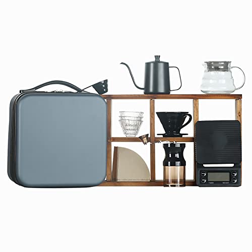 Pour Over Kaffeebereiter-Set - 304 Edelstahl Schwanenhals-Wasserkocher, Kaffeemühle, V60 Tropfer, Filter, Zubehör, Reisetasche Pour Over Kaffeebereiter-Set - 304 Edelstahl Schwanenhals-Wasserkocher, Kaffeemühle, V60 Tropfer, Filter, Zubehör, Reisetasche von Generisch