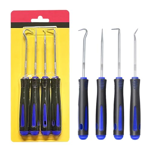 4-teiliges Haken Set – Simmerring Werkzeug zum Entfernen von Dichtungen, O-Ringen und Clips, Aus Chrom-Vanadium-Stahl mit Rutschfestem Griff – Für Auto, Werkstatt und Haushalt 4-teiliges Haken Set – Simmerring Werkzeug zum Entfernen von Dichtungen, O-Ringen und Clips, Aus Chrom-Vanadium-Stahl mit Rutschfestem Griff – Für Auto, Werkstatt und Haushalt von Generisch