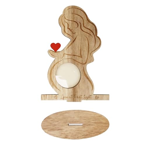 Pregnancy Keepsake Bilderrahmen Rustikales Holz Display zur Aufbewahrung von Baby Erinnerungen Stilvolle Dekorative Aufbewahrung für Schwangerschaftsankündigungen Schreibtisch oder Regal von Generisch