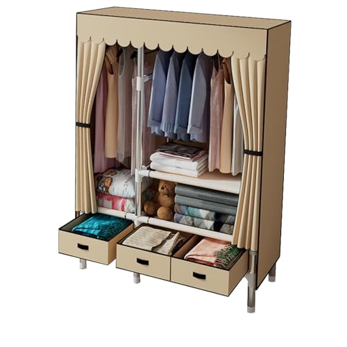 Preiswerter Stoff-Kleiderschrank mit Stahlrohr-Aufhänger für Einzelschlafzimmer – ideale Aufbewahrungslösung für den Heimgebrauch, kompaktes Design für Mieter, Kleidung mühelos Preiswerter Stoff-Kleiderschrank mit Stahlrohr-Aufhänger für Einzelschlafzimmer – ideale Aufbewahrungslösung für den Heimgebrauch, kompaktes Design für Mieter, Kleidung mühelos von Generisch