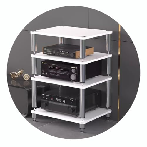 Premium 4-stöckiges AV-Regal mit stoßdämpfenden Füßen – eleganter Audio-Ständer aus Holz für Plattenspieler & AV-Komponenten – stabiles 60 x 48 x 40 cm Design Premium 4-stöckiges AV-Regal mit stoßdämpfenden Füßen – eleganter Audio-Ständer aus Holz für Plattenspieler & AV-Komponenten – stabiles 60 x 48 x 40 cm Design von Generisch