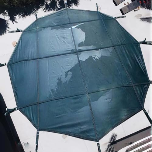 Premium 8 m runde Inground Pool Winterabdeckung – robustes Sicherheitsset mit Ankern, einfache Installation & abnehmbar – anpassbarer Schutz für Ihren Pool von Generisch