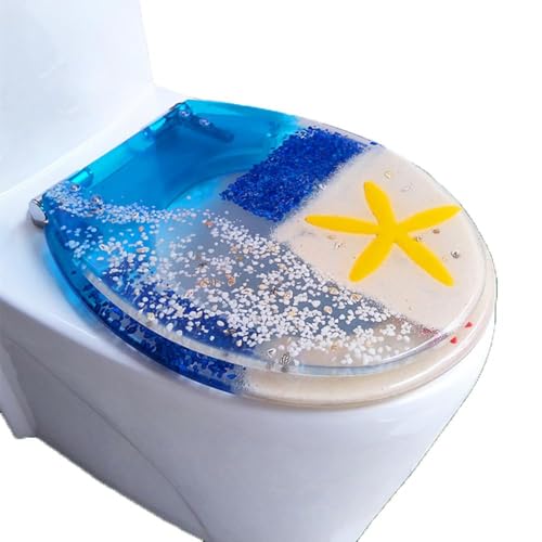 Premium Ocean Series WC-Sitz aus Kunstharz, mit antibakterieller Funktion, robuster Bezug und stilvollem Design, langlebig, leicht zu reinigen, ideal für moderne Badezimmer Premium Ocean Series WC-Sitz aus Kunstharz, mit antibakterieller Funktion, robuster Bezug und stilvollem Design, langlebig, leicht zu reinigen, ideal für moderne Badezimmer von Generisch