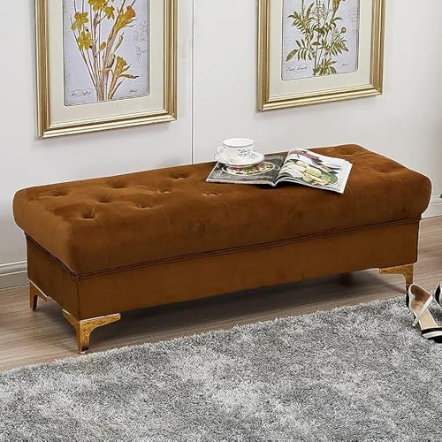 Premium Polsterhocker aus Samt mit Stauraum, moderner multifunktionaler Fußhocker für Wohnzimmer und Schlafzimmer Premium Polsterhocker aus Samt mit Stauraum, moderner multifunktionaler Fußhocker für Wohnzimmer und Schlafzimmer von Generisch