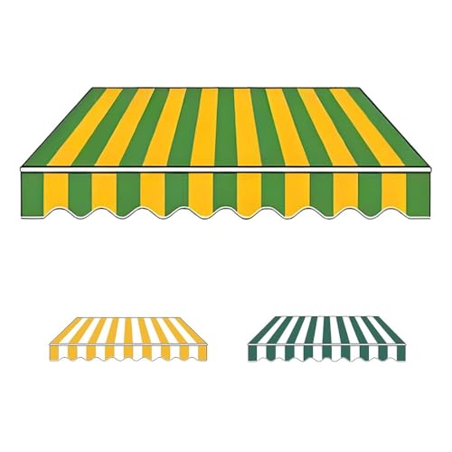 Premium Sun Shade Replacement Canvas for Outdoor Stripe Fabric Sunshade Cover for Deck Balcony Yard Patio Window Door (2.5x1.5m/8x5ft) von Generisch