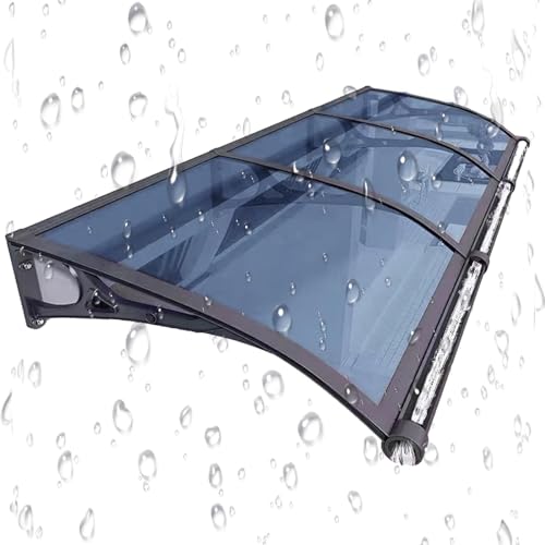 Premium UV- & Regenschutz, Außentürvordach, wetterfeste Polycarbonat-Markise mit Aluminiumhalterung, stylische blaue Vordertürabdeckung, 80 x 240 cm Premium UV- & Regenschutz, Außentürvordach, wetterfeste Polycarbonat-Markise mit Aluminiumhalterung, stylische blaue Vordertürabdeckung, 80 x 240 cm von Generisch
