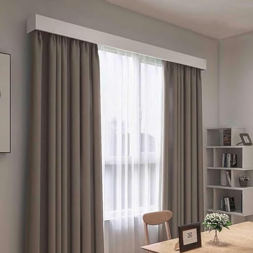 Premium Weiß Gardinenschienensystem mit Abdeckung Querbehang 5,0 m Gardinenstange für Wohnzimmer Dekorative Gardinenstange Kit mit 2 Gleitschienen Einfache Installation Innen Fensterbehandlung Premium Weiß Gardinenschienensystem mit Abdeckung Querbehang 5,0 m Gardinenstange für Wohnzimmer Dekorative Gardinenstange Kit mit 2 Gleitschienen Einfache Installation Innen Fensterbehandlung von Generisch