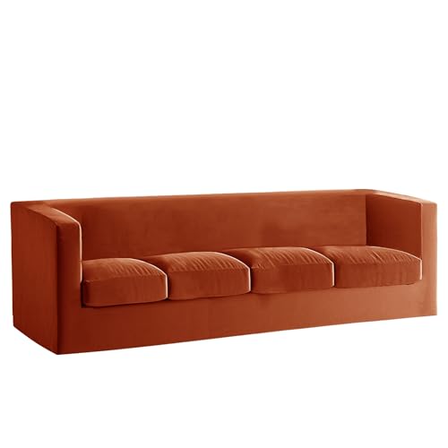 Premium ge Velvet Stretch Sofabezug - rutschfeste Chesterfield Schonbezüge mit Separaten Kissenbezügen für XL Sofa & 4 große Sitze - Möbelschutz von Generisch