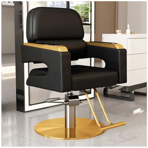 Professioneller Friseurstuhl mit breitem gestepptem Sitz und Hydraulikpumpe für Friseure und Friseure von Generisch