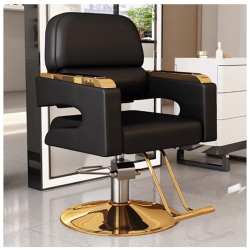 Professioneller Friseurstuhl mit breitem gestepptem Sitz und Hydraulikpumpe für Friseure und Friseure von Generisch