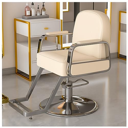Professioneller hydraulischer Friseurstuhl, 90°-135° neigbar & 360° drehbar, strapazierfähig für Friseursalons und Stylisten von Generisch
