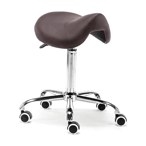 Professioneller verstellbarer Drehsattelhocker, PU-Leder, 150 kg Tragkraft, für Massage und Arbeit von Generisch