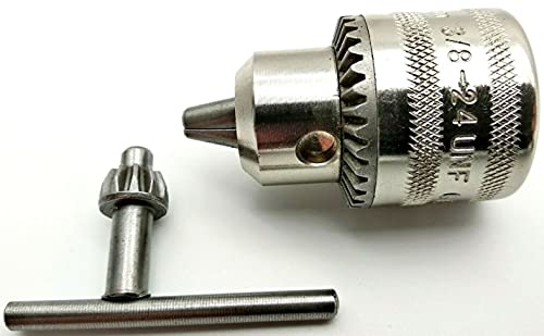 Profi Zahnkranz Metall Bohrfutter 1,5-10mm, 3/8 x 24 UNF Gewinde, Schlüssel Profi Zahnkranz Metall Bohrfutter 1,5-10mm, 3/8 x 24 UNF Gewinde, Schlüssel von Kraftfeld