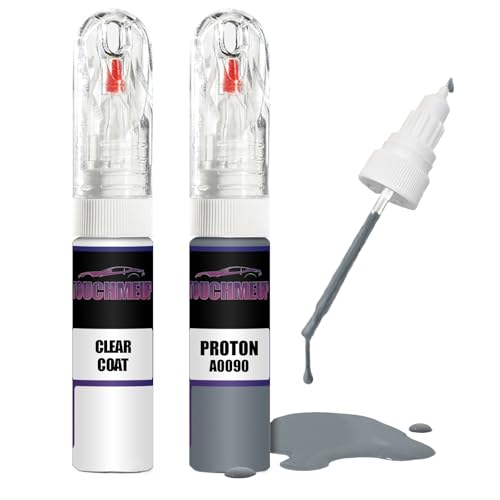 Proton Metal Grey A0090 + Klarlack Ausbesserungslack-Fixier-Set von Generisch