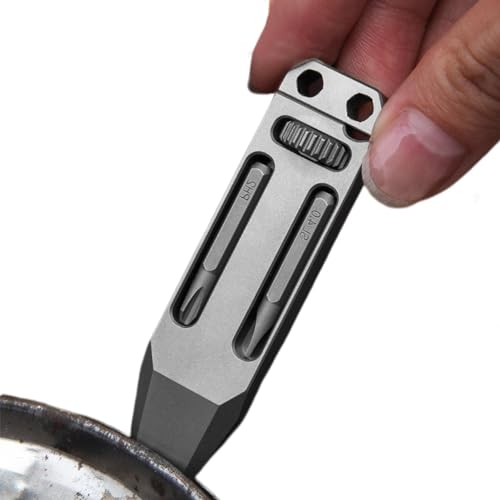 Pry Bar Flaschenöffner, ED-C Pry Bar, Titan für Schraubenschlüssel, ED-C Pry Bar Titan Multifunktionales Hebelwerkzeug für Camping, Wandern und Jagd von Generisch