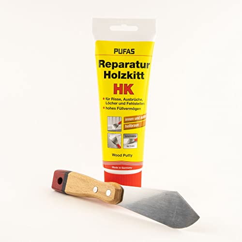 Pufas Holzkitt Set mit Kittmesser, Braun von Generisch
