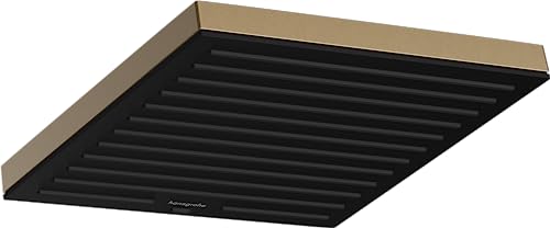 Pulsify E Duschkopf, umweltfreundlich, 5,5 l/min, quadratisch, Regenfall-Design (260 x 260 mm), 1 Strahl, Wand-/Deckenhalterung, Antikalk, gebürstete Bronze-Oberfläche von Generisch