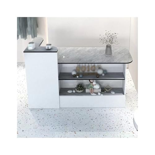 QINHAIXI Empfangsmöbel - Mehrschichtige Displaytheke, stabile belastbare Vitrine Kasse Schreibtisch für Büro, Einzelhandel und Empfangsbereiche, vielseitiges Design für verschiedene Anwendungen QINHAIXI Empfangsmöbel - Mehrschichtige Displaytheke, stabile belastbare Vitrine Kasse Schreibtisch für Büro, Einzelhandel und Empfangsbereiche, vielseitiges Design für verschiedene Anwendungen von Generisch
