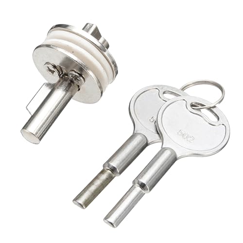 Qimopi Glasschiebetürschloss für Schränke und Reptilien-Vivarien mit zwei Schlüsseln für 5-8 mm dickes Glas von Generisch