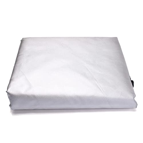 Qimopi Quadratische Whirlpool-Abdeckung, 210D-Oxford-Stoff, wasserdicht, staubdicht, isolierende Abdeckung für Spa und Möbel im Freien (244 x 244 x 30 cm, Silber) von Generisch