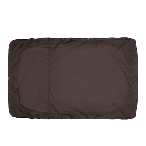 Qimopi Quadratische Whirlpool-Abdeckung, wasserdicht, Oxford-Gewebe, Outdoor-Spa-Abdeckung, staubdicht, Sonnenschutz, UV-Regendicht (Braun, 244 x 244 x 30 cm) von Generisch