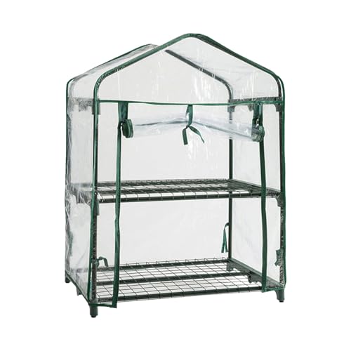 Qimopi Transparente PVC-Abdeckung für Mini-Gewächshaus, Gartenpflanzenschutzabdeckung mit Reißverschluss (4 Ebenen) von Generisch