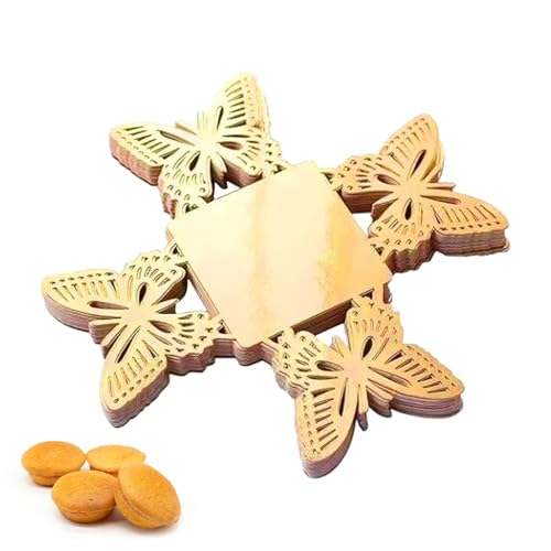 Quadratische Cupcake-Tablett-Verpackungen,Butterfly-Trüffe Sie einen bleibenden Eindruck mit den Butterfly-Trüffelbechern. Mit dechen in Schmetterlingsform zum Backen für Hochzeiten, Partys und andere von Generisch