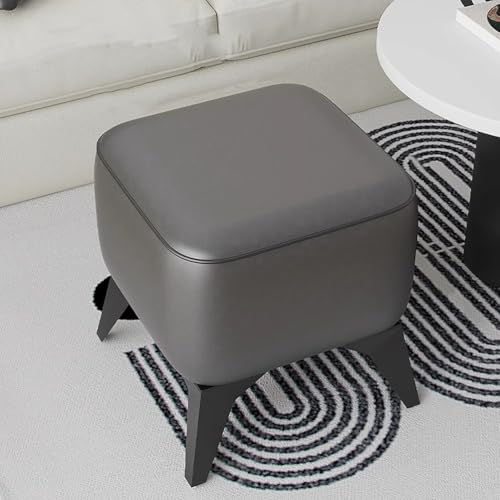Quadratische Metallbein-Ottomane, weiches Leder, Fußstütze, multifunktionaler Sofa-Hocker für Wohnzimmer, Schlafzimmer, Eingangsbereich, 32 x 32 x 31 cm, stilvolle Heimdekoration Quadratische Metallbein-Ottomane, weiches Leder, Fußstütze, multifunktionaler Sofa-Hocker für Wohnzimmer, Schlafzimmer, Eingangsbereich, 32 x 32 x 31 cm, stilvolle Heimdekoration von Generisch