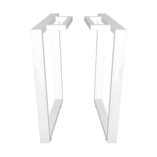 Quadratische Tischbeine aus Metall, 2er-Pack, robuste Karbonstahl-Möbelbeine, 71,1 cm und 99,1 cm Höhe, weiße Oberfläche für individuelle Projekte zu Hause, stabile Unterstützung von Generisch