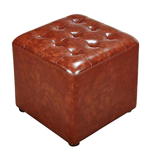 Quadratischer Hocker aus massivem Holz, 40 x 40 x 35 cm, stilvolle Fußstütze für Wohnzimmer und Eingangsbereich, vielseitiger kleiner Ottomane, Blau Quadratischer Hocker aus massivem Holz, 40 x 40 x 35 cm, stilvolle Fußstütze für Wohnzimmer und Eingangsbereich, vielseitiger kleiner Ottomane, Blau von Generisch
