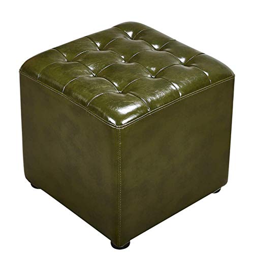 Quadratischer Sitzhocker aus massivem Holz, für Wohnzimmer, stilvoller Couchtisch und kleine Bank (40 x 40 x 35 cm), moderner Deko-Akzent von Generisch