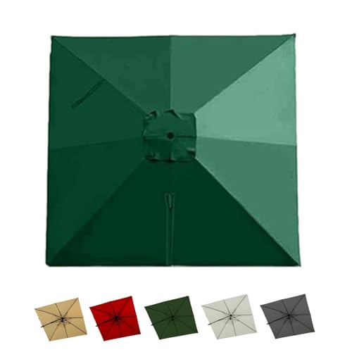 Quadratischer Terrassenschirm, Ersatz-Stoffbezug für 8 Rippen, 2,4 x 2,4 m, 3,4 m x 3,4 m, 3,4 x 3,4 m – Zubehör für Terrassenmöbel von Generisch