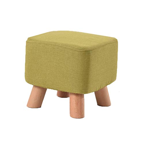 Quadratischer grüner Fußhocker mit Holzbeinen, Leinen, gepolstert, Schuhbank, stilvolle Sitzhocker für Eingangsbereich, Wohnzimmer, 28 x 28 x 29 cm Quadratischer grüner Fußhocker mit Holzbeinen, Leinen, gepolstert, Schuhbank, stilvolle Sitzhocker für Eingangsbereich, Wohnzimmer, 28 x 28 x 29 cm von Generisch
