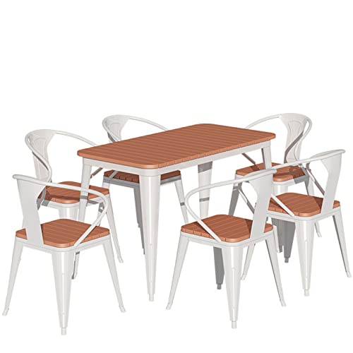 Quadratisches Outdoor-Esszimmer-Set mit 4 Stühlen – robuster Gartentisch für Hinterhof, Terrasse und Deck-Unterhaltung Quadratisches Outdoor-Esszimmer-Set mit 4 Stühlen – robuster Gartentisch für Hinterhof, Terrasse und Deck-Unterhaltung von Generisch