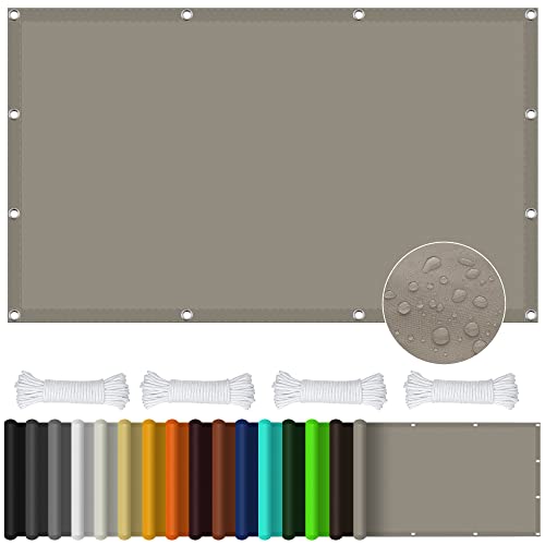 Quadratisches Sonnensegel, 5 x 9 m, wasserfest, 98 % UV-Block, Outdoor-Sonnenschutz für Partys, Terrassen und Gärten, Anthrazit, mit Gratis Seil, Khaki Quadratisches Sonnensegel, 5 x 9 m, wasserfest, 98 % UV-Block, Outdoor-Sonnenschutz für Partys, Terrassen und Gärten, Anthrazit, mit Gratis Seil, Khaki von Generisch