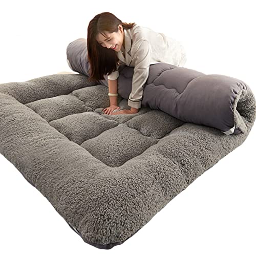 Queen-Matratze, Futon-Matratze, dick, weich, faltbar, tragbar, Doppelbett, Tatami-Rollmatte, faltbare Bodenmatratze Queen-Matratze, Futon-Matratze, dick, weich, faltbar, tragbar, Doppelbett, Tatami-Rollmatte, faltbare Bodenmatratze von Generisch