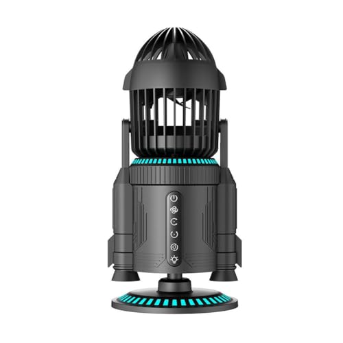 RK-1 Dual-Drive-Raketenventilator mit RGB-buntem leisem Schreibtisch-Spielzeug mit Sprüh-Ornament-System für Büro/Gaming von Generisch
