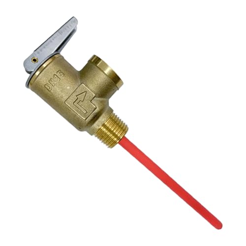 RV Wasserheizer Temperatur- und Druckentlastungsventil 99℃ 10 Bar - Warmwasserspeicher Sicherheitsventil - Sicherheitsvorrichtung mit Verlängerungssonde für Wohngebäude Gewerbeimmobilien Installateure von Generisch