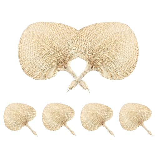 Raffia Handfächer - Handgefertigte Palmblatt Raffia Fächer | Geflochtene Tragbare Deko Für Hochzeit Outdoor Zuhause Wand Tisch von Generisch