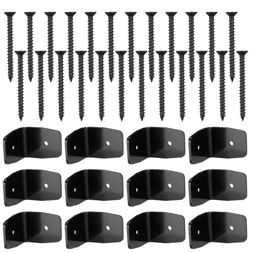 Rafter Clips,12 Stück Verzinkte Stahl Dachträger Halterungen Für Holz Balken | Schwarze Hochbelastbare Dachverbinder Hardware für Pergola Pavillon Geländer Decke Schuppen Balken von Generisch