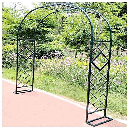 Rankgitter für Kletterpflanzen, stabile Metallrosenstütze, rostbeständige Gartensäule, verstellbare Breite 140–380 cm, grüne Farbe, perfekt für Outdoor-Dekoration von Generisch