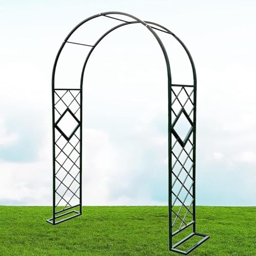 Rankhilfe Metall Rankhilfe für Rosen & Reben Outdoor Pergola Bogen 2,5x2,1m Dekorative Pflanzenstütze von Generisch