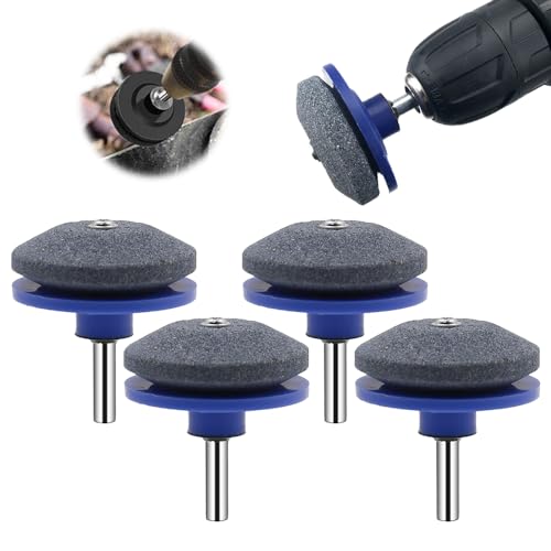 Rasenmäher MesserSchärfer Set, 2025 Neu Wiederverwendbar Rasenmähermesser, Universal Rasenmäher Schärfer für Elektrische Handbohrmaschine Gartenwerkzeuge (4Pcs) von Generisch