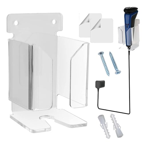 Rasierer-Halter für die Wand, wasserdichter Acryl-Halter für elektrische Rasierer, benutzerfreundlicher Rasiereraufhänger, Mehrzweck-Rasierer-Organizer für Ausstellungsräume von Generisch