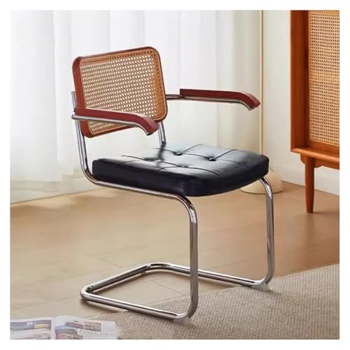 Rattan-Esszimmerstühle mit Armlehne, modernes PU-Leder, handgewebte Rückenlehne für Esszimmer, Küche, Café und Hotel-Freizeit Rattan-Esszimmerstühle mit Armlehne, modernes PU-Leder, handgewebte Rückenlehne für Esszimmer, Küche, Café und Hotel-Freizeit von Generisch