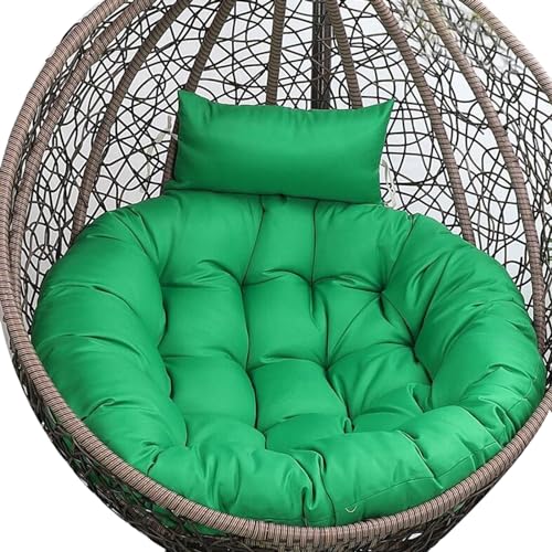 Rattan-Schaukelstuhl für Garten und Terrasse, geflochtener Eier-Hängesessel, Hängematte, Hängesessel, großes Kissen, Hängekorb, Stuhlkissen für drinnen und draußen (nur Kissen) (FA von Generisch