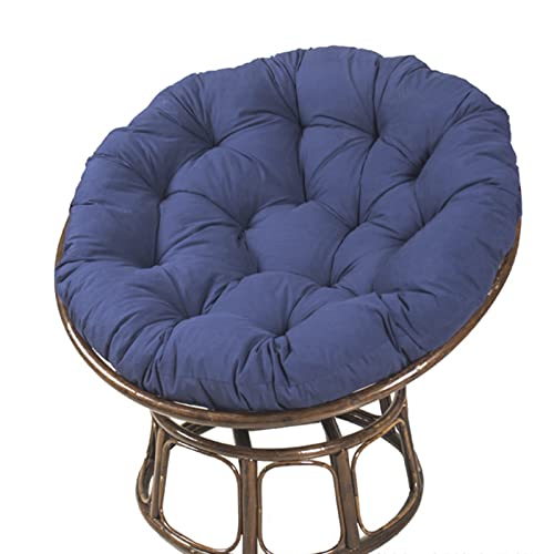 Rattan-Stuhlkissen, Übergroß, rund, waschbar, dick, bequem, für Schaukelstühle, 100 x 100 cm, Cyan, ideal für den Innen- und Außenbereich von Generisch