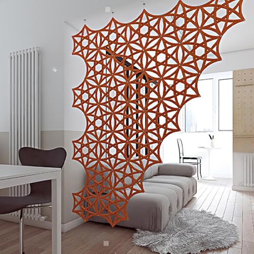 Raumteiler 3D DIY Hohles Hexagramm Stern Filzfaser-Bildschirm Panel – Hochdichtes Polyester Raumteiler für Veranstaltungen und Handwerksshows von Generisch